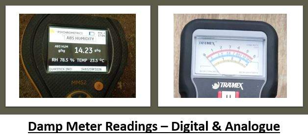 Damp Meter Readings Various