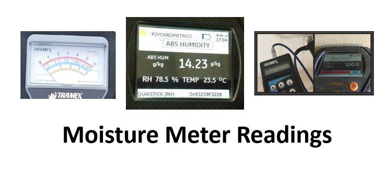 Moisture Meter Readings