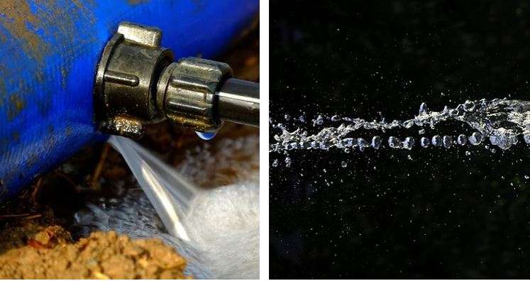 Burst Pipe - Water Pressure, high or low.