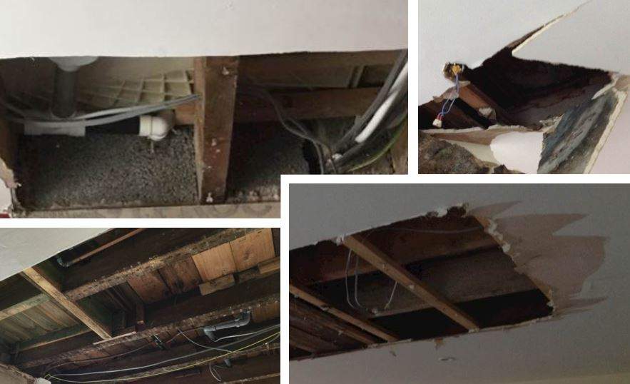 Ceiling Water Damage Collapse