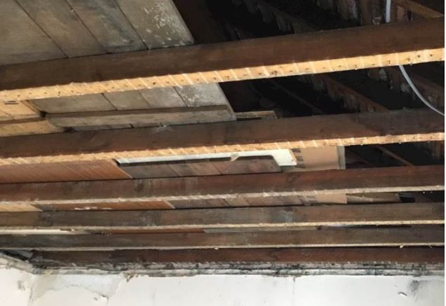 Water Damage Collapsed Ceiling