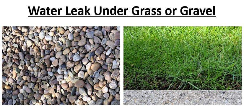 Water Leak Under Grass Gravel