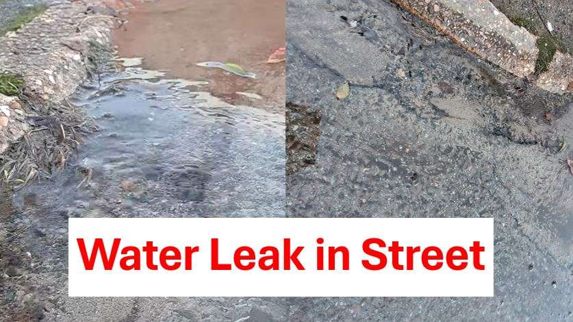 Water Leak in the Street Outside